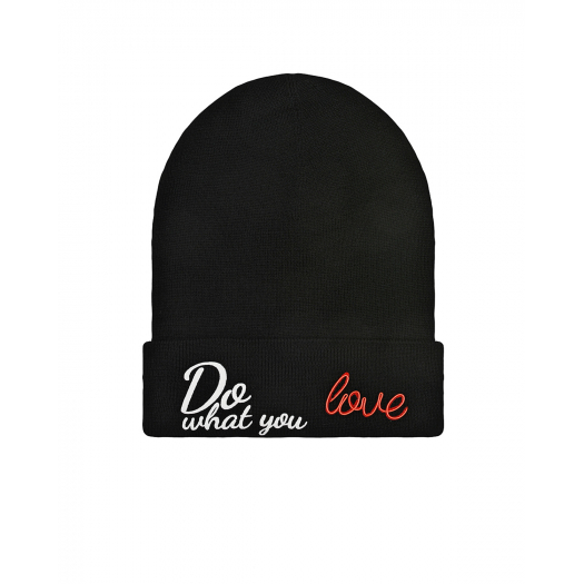 Черная шапка с надписью &quot;Do what you love&quot; Regina | Фото 1