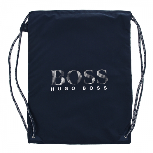 Синяя сумка-мешок с логотипом Hugo Boss | Фото 1