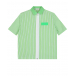 Зеленая рубашка в полоску Fendi | Фото 1