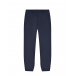 Синие классические брюки из трикотажа Bikkembergs | Фото 1