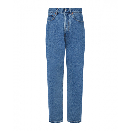 Синие джинсы бойфренд с завышенной талией Forte dei Marmi Couture | Фото 1