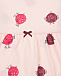 Розовое платье с принтом &quot;птицы&quot; Sanetta Kidswear | Фото 3