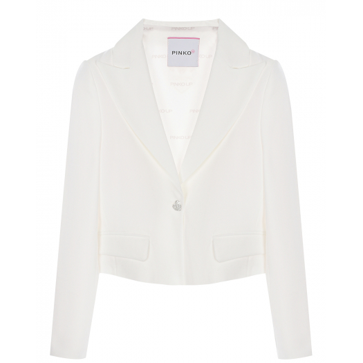 Белый пиджак с застежкой на одну пуговицу Pinko | Фото 1