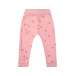 Розовые спортивные брюки с принтом &quot;яблоки&quot; Sanetta Kidswear | Фото 1