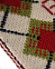 Шерстяной шарф в красно-зеленый ромб, 140x16 см GUCCI | Фото 3