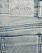 Джинсы широкие с узорами из страз, серые Monnalisa | Фото 5