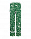 Зеленые брюки с принтом &quot;драконы&quot;  | Фото 5