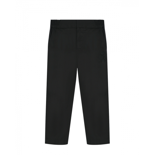 Черные брюки с вышитым логотипом Burberry | Фото 1