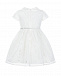 Белое кружевное платье с поясом Monnalisa | Фото 2
