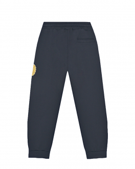 Синие спортивные брюки с декором &quot;герб&quot; Dolce&Gabbana Синий, арт. L4JPCX G7E0Y B0665 | Фото 2