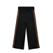 Черные брюки с коричневыми лампасами Fendi | Фото 1