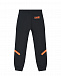 Черные спортивные брюки с оранжевыми полосками Roberto Cavalli | Фото 2