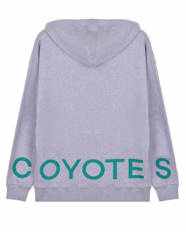 Серая толстовка-худи с логотипом Les Coyotes de Paris Лиловый, арт. 115-21-104 915 | Фото 2