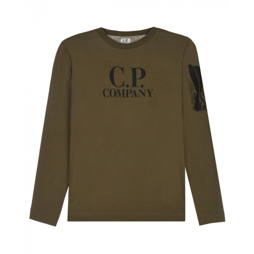 Толстовка цвета хаки CP Company | Фото 1