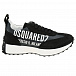 Черные кроссовки с белым логотипом Dsquared2 | Фото 2