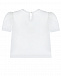 Белая футболка с логотипом из страз Monnalisa | Фото 2
