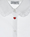 Белая рубашка с пуговицей в форме сердца Monnalisa | Фото 5
