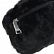 Черная поясная сумка с мехом 25х16 см Karl Lagerfeld kids | Фото 6