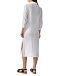 Платье-рубашка с разрезами по бокам, белое 120% Lino | Фото 4