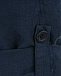 Темно-синие шорты с отворотами 120% Lino | Фото 7
