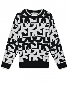 Джемпер из шерсти со сплошным лого Dolce&Gabbana Черный, арт. L4KWC5 JBVT5 S9000 | Фото 1