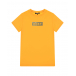 Оранжевая футболка с лого  | Фото 1