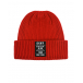 Красная шапка с логотипом на отвороте  | Фото 1