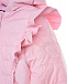 Розовая стеганая куртка с воланами Monnalisa | Фото 4