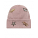 Розовая шапка с декором из страз Regina | Фото 1