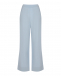 Трикотажные брюки голубого цвета Allude | Фото 1