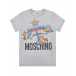 Серая футболка с принтом &quot;аттракцион&quot; Moschino | Фото 1