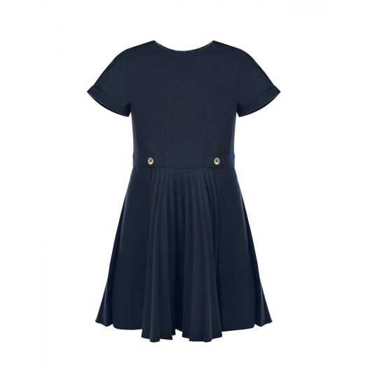Темно-синее платье с плиссированной юбкой Tartine et Chocolat | Фото 1
