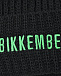 Черная шапка с зеленым лого Bikkembergs | Фото 3