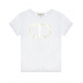 Белая футболка с золотистым лого TWINSET | Фото 1