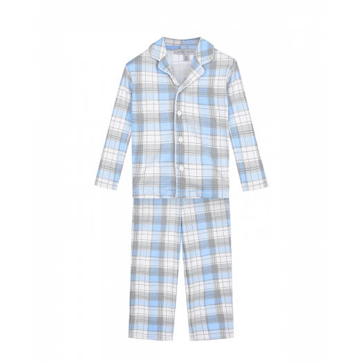 Пижама в серо-голубую клетку Dan Maralex | Фото 1