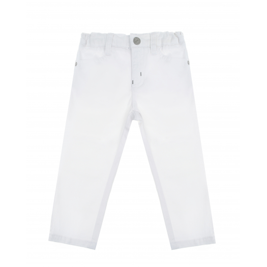 Белые хлопковые брюки Emporio Armani | Фото 1