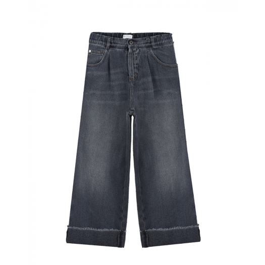 Широкие джинсы с потертостями Brunello Cucinelli | Фото 1