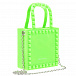 Зеленая сумка с заклепками в тон, 13,5x13,5x5,5 см Monnalisa | Фото 3