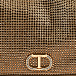Сумка с логотипом и стразами, золотая TWINSET | Фото 6