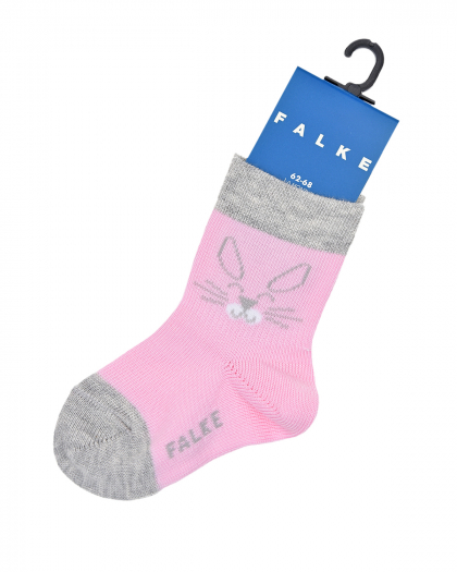 Розовые носки с принтом &quot;заяц&quot; Falke | Фото 1