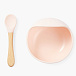 Набор посуды для детей: миска на присоске и ложка light pink Happy Baby | Фото 6