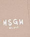 Бежевые шорты с лого MSGM | Фото 3