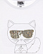 Футболка с принтом кошка Choupette в очках из пайеток Karl Lagerfeld kids | Фото 3