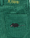 Зеленые вельветовые брюки с накладными карманами  | Фото 4