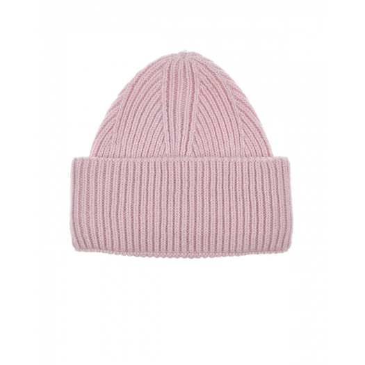 Розовая шапка бини с широким отворотом Regina | Фото 1