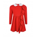 Красное платье с рюшей Aletta | Фото 1