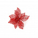 Подвеска - прищепка &quot;Цветок&quot; красный 2 вида, 18 см Inges Christmas | Фото 2