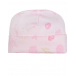 Розовая шапка с морским принтом Lyda Baby | Фото 1