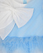 Бело-голубое платье с бантом Sasha Kim | Фото 5