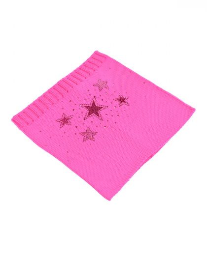 Розовый шарф-ворот со звездами Catya | Фото 1